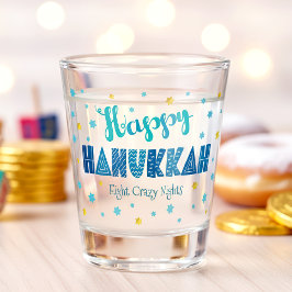 Vaso De Chupito Feliz Hanukkah Audaz Estrella divertida de la tipo