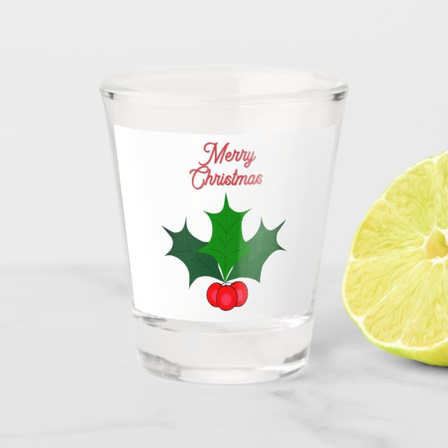 Vaso de chupito Feliz Navidad (Anverso)