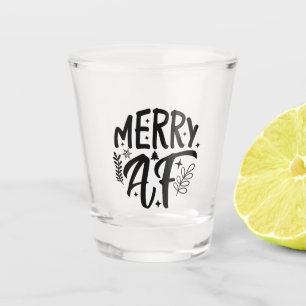 Vaso De Chupito Feliz Navidad divertida copo de nieve Navidad 