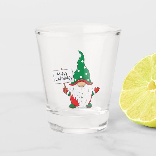 Vaso De Chupito Feliz Navidad Gnome (Anverso)