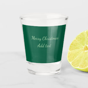 Vaso De Chupito Feliz Navidad verde planicie vacaciones en solitar