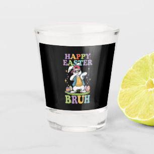 Vaso De Chupito Feliz Pascua Hermano Conejo Conejito Divertido Dab