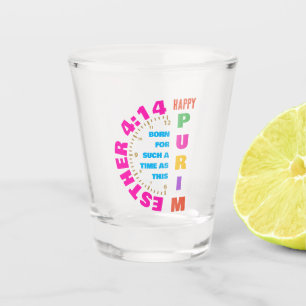 Vaso De Chupito FELIZ PURIM Esther 4:14 Por Un Tiempo Como Este