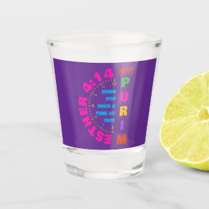 Vaso De Chupito FELIZ PURIM Esther 4:14 Por Un Tiempo Como Este