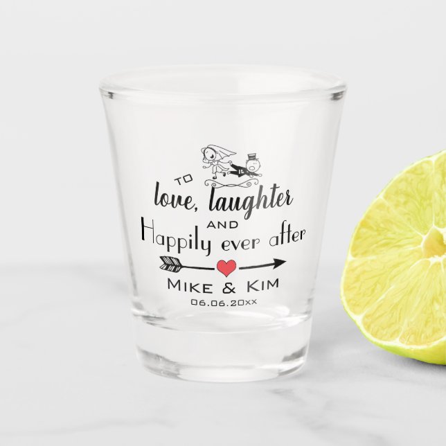 Vaso De Chupito Feliz siempre después (Anverso)