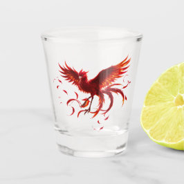Vaso De Chupito Fénix Carmesí de la Marea a la Luz de la Luna.