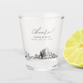 Vaso De Chupito Fénix Wedding Favor de Saludos Personalizados