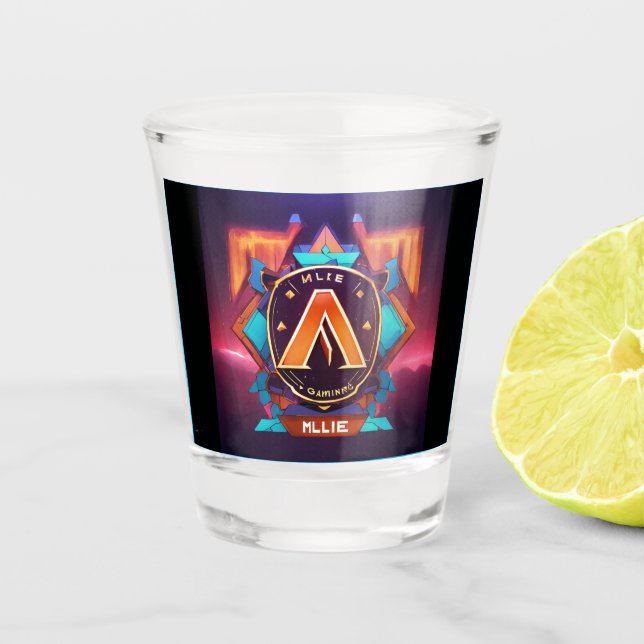 Vaso De Chupito Feroz "M Like Gaming" Logo Art - (Anverso)