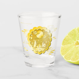 Vaso De Chupito Festival de Otoño de Otoño Mooncake Moon Rabbit