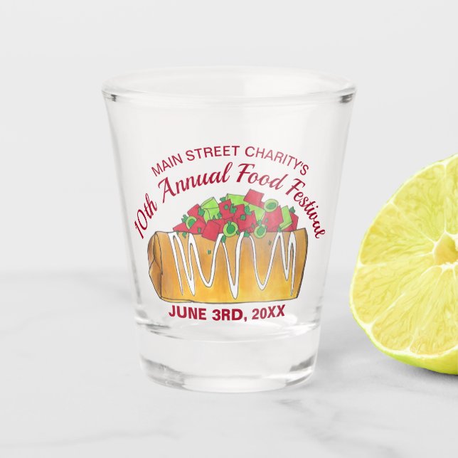 Vaso De Chupito Festival mexicano de Tex Mex Food Chimichanga (Anverso)