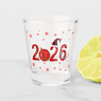 Vaso De Chupito Festive Red Merry Christmas New Year 2026