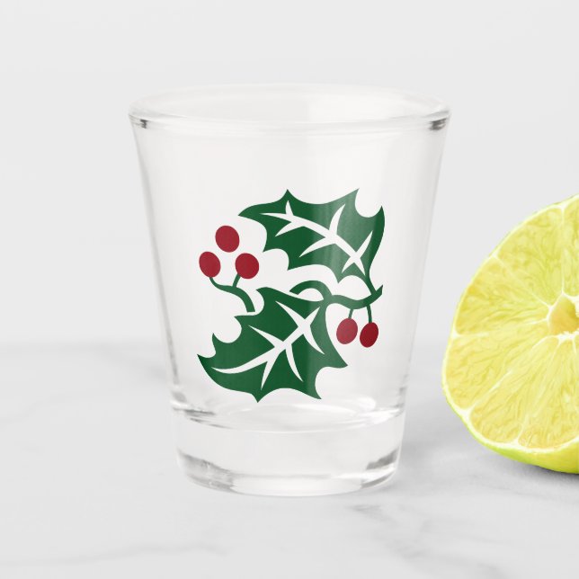 Vaso De Chupito Festividades de los Navidades de los Holly y los B (Anverso)