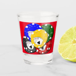 Vaso De Chupito Fichas de póquer