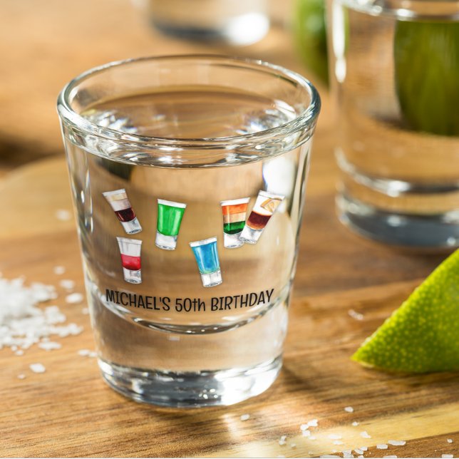 Vaso De Chupito Fiesta Cumpleaños Bebida Alcohol Personalizado  (Subido por el creador)
