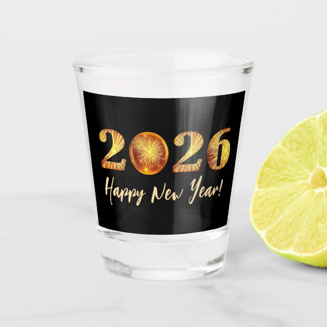 Vaso De Chupito Fiesta de Año Nuevo 2026 (Anverso)