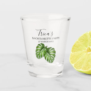 Vaso De Chupito Fiesta de Bachelorette de hojas tropicales
