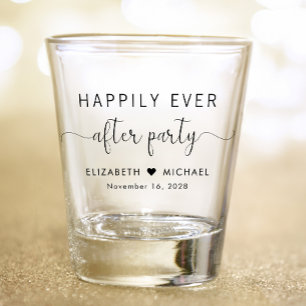 Vaso De Chupito Fiesta de Boda Felices para Siempre