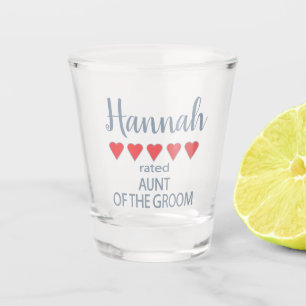Vaso De Chupito Fiesta de Boda y Novia 5 Corazón Tía del Novio