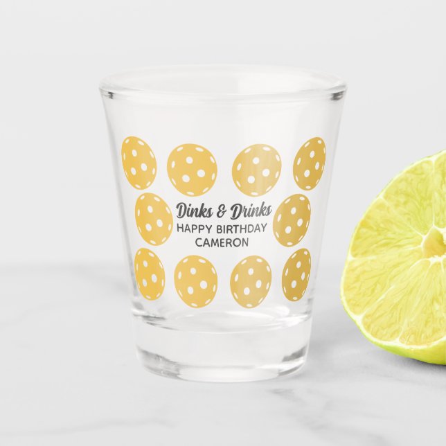 Vaso De Chupito Fiesta de bolas de piquetes y bebidas Texto person (Anverso)