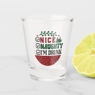 Vaso De Chupito Fiesta de borrachos de la lista divertida de Santa