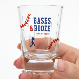 Vaso De Chupito Fiesta de Cumpleaños de Deportes con Rayas de Béis
