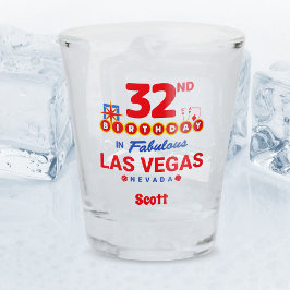 Vaso De Chupito Fiesta de cumpleaños de Las Vegas - 32 aniversario