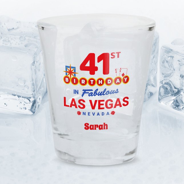 Vaso De Chupito Fiesta de Cumpleaños de Las Vegas - 41 Aniversario (Subido por el creador)