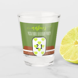 Vaso De Chupito Fiesta de cumpleaños de Pickleball Paddle Foto de