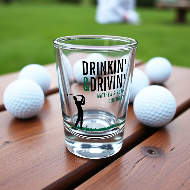 Vaso De Chupito Fiesta de cumpleaños para el golf de adultos Drink (Drinkin' & Drivin' Adult Golf Birthday Party Shot Glass
)