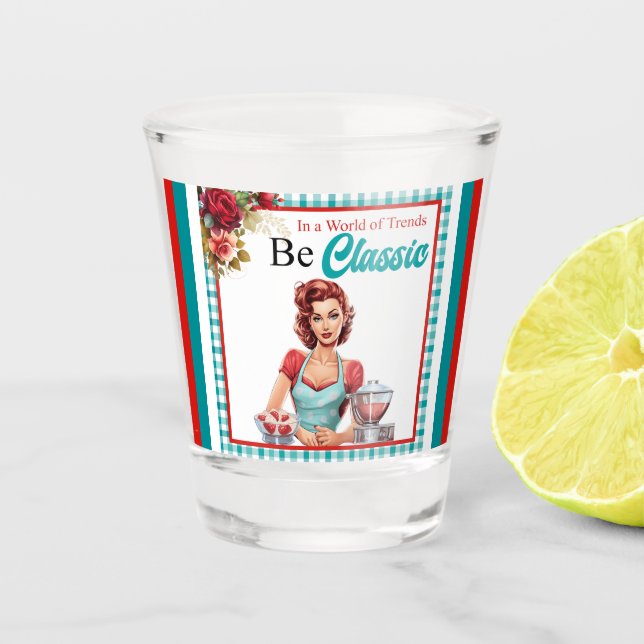 Vaso De Chupito Fiesta de Despedida de Soltera Clásica de Azul Pin (Anverso)