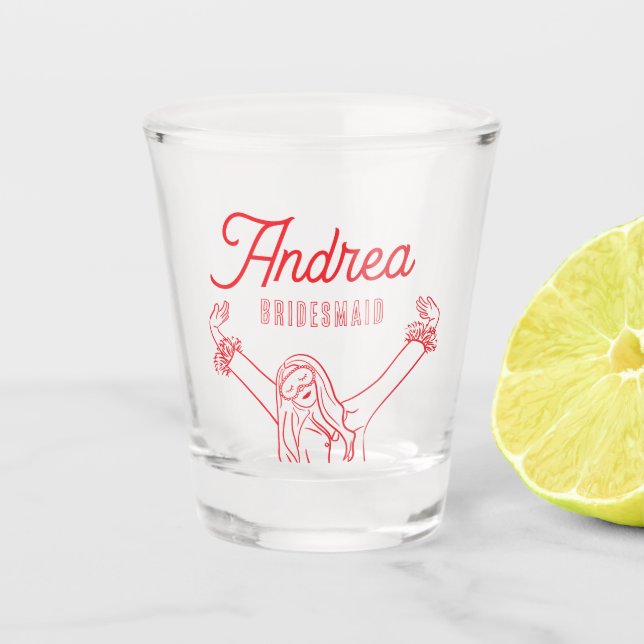 Vaso De Chupito Fiesta de Despedida de Soltera con Bata de Spa par (Anverso)