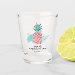 Vaso De Chupito Fiesta de Despedida de Soltera Glitter Dorado Piña