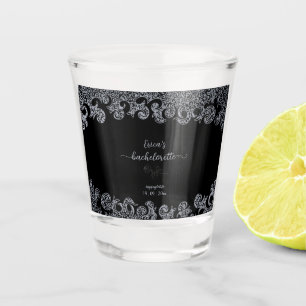 Vaso De Chupito Fiesta de Despedida de Soltera Gótica Floral Negra