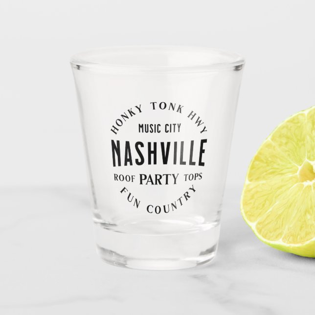 Vaso De Chupito Fiesta de Nashville sobre la música country Whiske (Anverso)