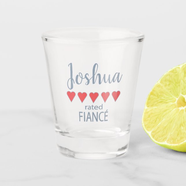 Vaso De Chupito Fiesta de novias y bodas 5 Heart Fiance (Anverso)