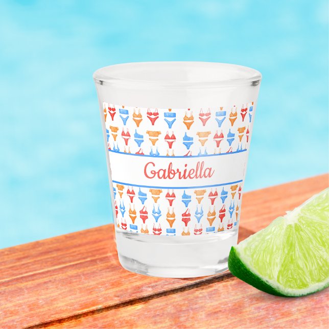 Vaso De Chupito Fiesta de Piscina en la Playa Nombre Personalizado (Subido por el creador)