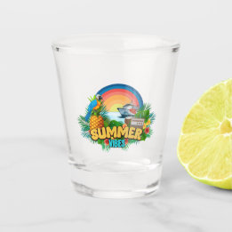 Vaso De Chupito Fiesta de Playa Vibraciones de Verano