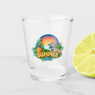 Vaso De Chupito Fiesta de Playa Vibraciones de Verano