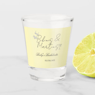 Vaso De Chupito Fiesta de soltera Bikins & Martinis amarillo retro