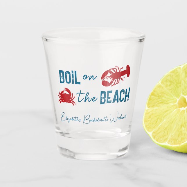 Vaso De Chupito Fiesta de soltera con mariscos hervidos (Anverso)