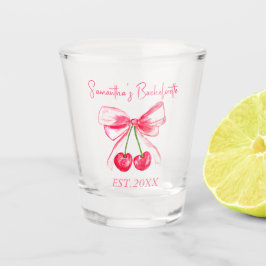 Vaso De Chupito Fiesta de Soltera Coquette Rosa Cereza