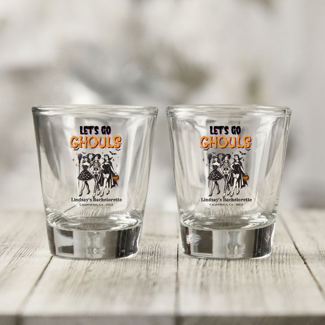 Vaso De Chupito Fiesta de soltera de Halloween vamos a fantasma (Subido por el creador)