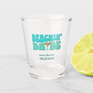 Vaso De Chupito Fiesta de Soltera en la Playa Novia Groovy de la P