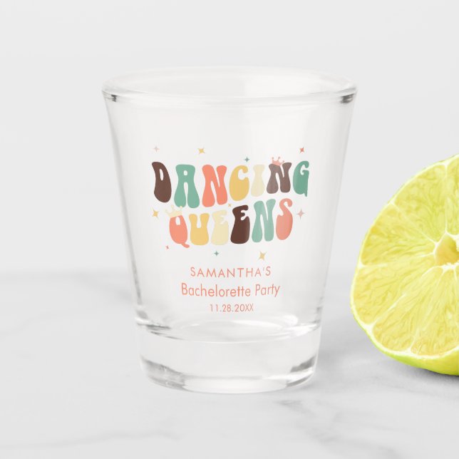 Vaso De Chupito Fiesta de Soltera Retro Chicas Fin de Semana Perso (Anverso)