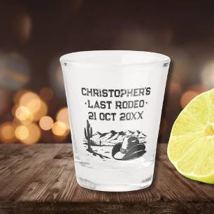 Vaso De Chupito Fiesta de Soltero Vaquero Rústico Vintage Último R