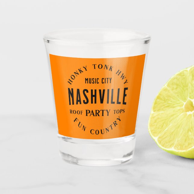 Vaso De Chupito Fiesta en Nashville Country Naranja Occidental (Anverso)