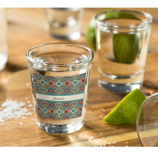 Vaso De Chupito Fiesta florece, personalizable (Subido por el creador)