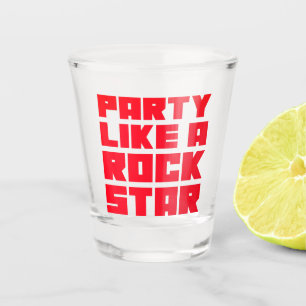 Vaso De Chupito Fiesta Roja Como Una Estrella De Rock
