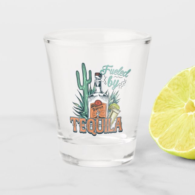 Vaso De Chupito Fiesta Temática Alimentada Por Tequila (Anverso)