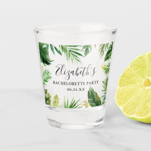 Vaso De Chupito Fiesta tropical de Bachelorette del verdor de la